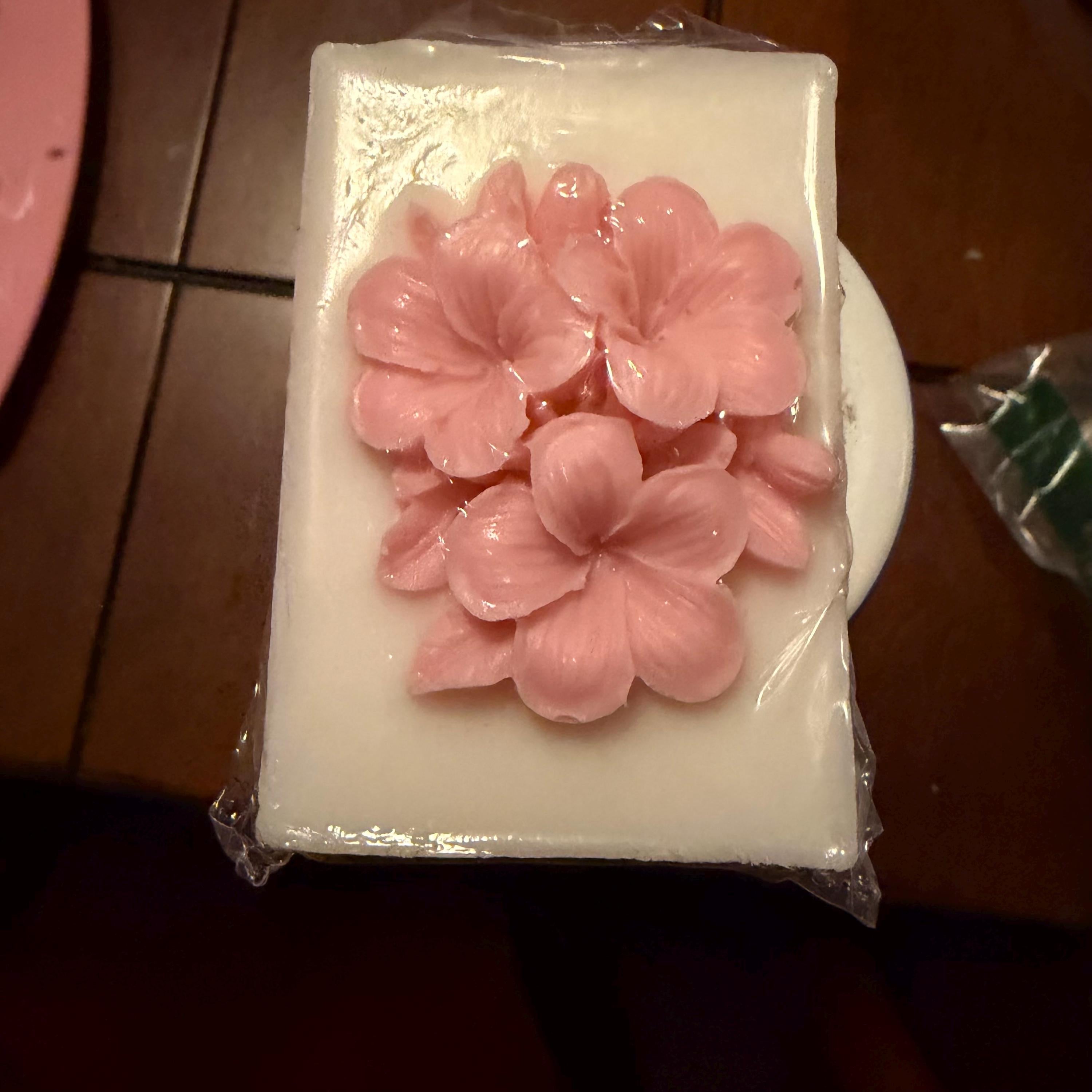 Triple butter flower themed soap (100g) __etsy:8023492277